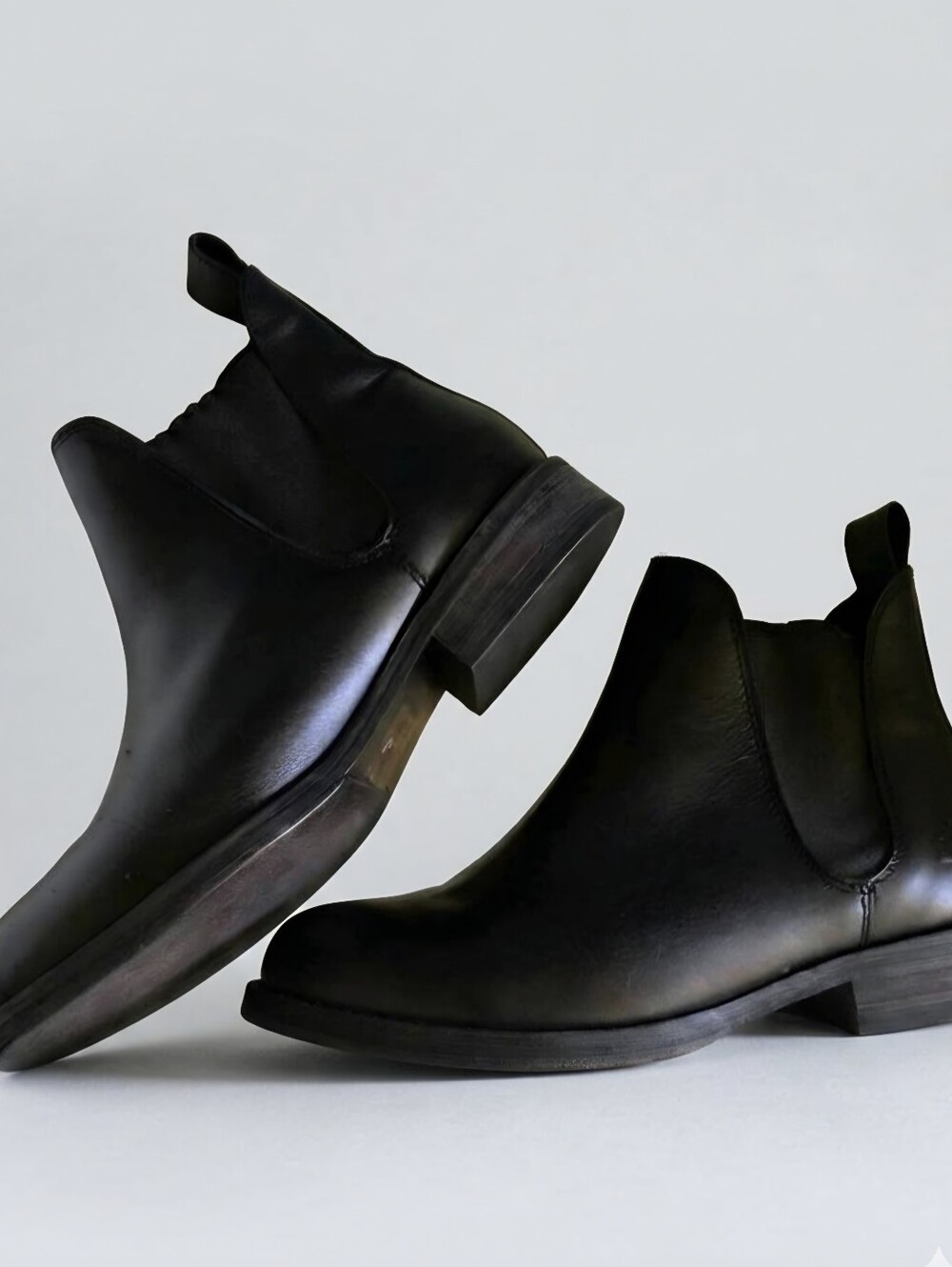 Harley-Davidson Delano Black Leather Chelsea Ankle Boots Size 6.5